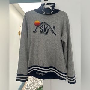 Free People Camp Collection Turtleneck Sweatshirt